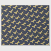 ゴールデンレトリバー |金ゴールドグリッター ラッピングペーパー (フラット)