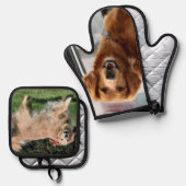 ゴールデンレトリバー 鍋つかみ&鍋敷きセット (正面/裏面)