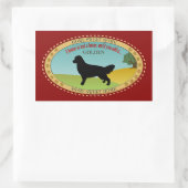 ゴールデンレトリバー 長方形シール (バッグ)