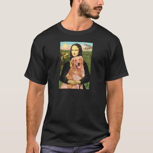 ゴールデンレトリバー 2 - モナリザ Tシャツ (正面)