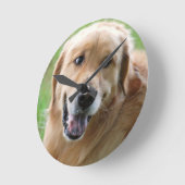 ゴールデンレトリバー–31 ラウンド壁時計 (傾斜)