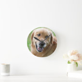 ゴールデンレトリバー–31 ラウンド壁時計 (ホーム)