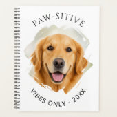 ゴールデンレトリバー Paw-sitive vibes 写真 2027 プランナー手帳 (正面)
