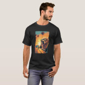 ゴールデンレトリバー Tシャツ メガネ 車 おもしろ ゴールデンリ (正面フル)