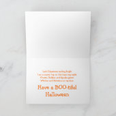 ゴールデンレトリバーBOOハロウィングリーティングカード カード (内部)