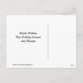 ゴールデンレトリバーin冬の帽子ホリデークリスマス シーズンポストカード (裏面)