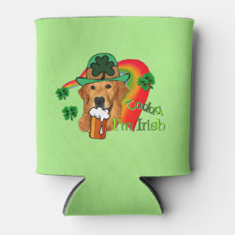 ゴールデンレトリバーSt patricks dayギフト 缶クーラー
