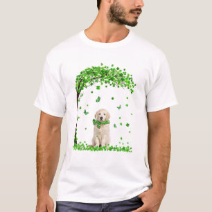 ゴールデンレトリバーSt patricks dayラバーアイリッシュシャーマー Tシャツ