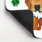 ゴールデンレトリバーSt patricks day マウスパッド (コーナー)