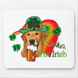 ゴールデンレトリバーSt patricks day マウスパッド