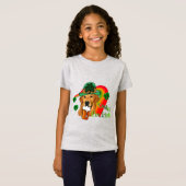 ゴールデンレトリバーSt patricks day Tシャツ (正面フル)