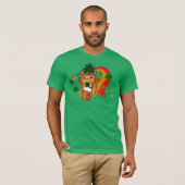 ゴールデンレトリバーSt patricks day Tシャツ (正面フル)