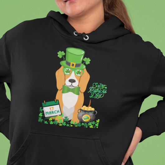 ゴールデンレトリバーSt patricks day Tシャツ