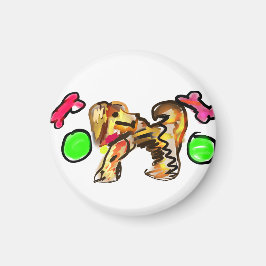 ゴールデンレトリーバーのアート マグネット