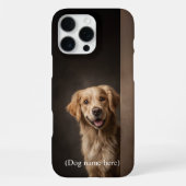 ゴールデンレトリーバーのオーダーメイド肖像画 iPhoneケース (裏面)