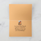 ゴールデンレトリーバーの最深悔やみや弔慰 カード (内部)