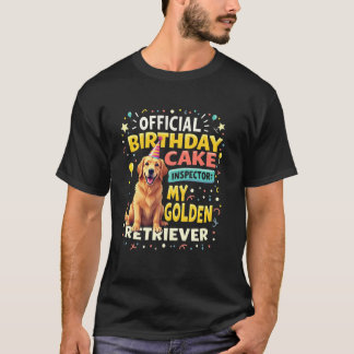 ゴールデンレトリーバーの犬の誕生日プレゼント Tシャツ