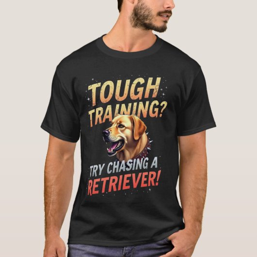 ゴールデンレトリーバーの犬の飼い主のための面白いジムギフト Tシャツ (正面)