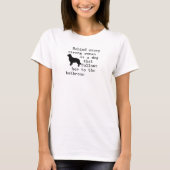 ゴールデンレトリーバーの犬ユーモアの引用 Tシャツ (正面)