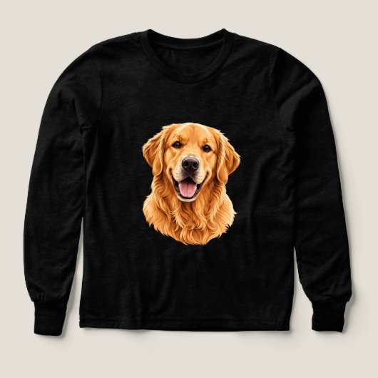 ゴールデンレトリーバーの肖像 犬のイラスト (デザイン正面)