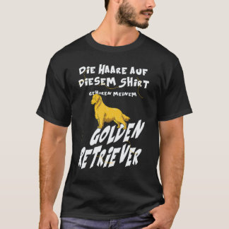 ゴールデンレトリーバーの飼い主の犬の毛 Tシャツ