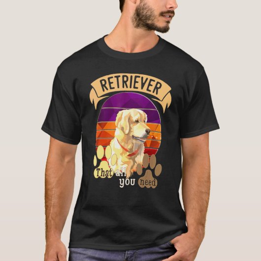 ゴールデンレトリーバーアート 国際犬の日 Tシャツ (正面)