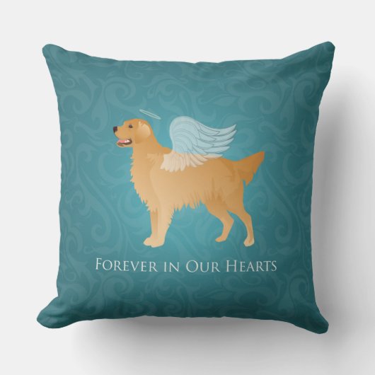 ゴールデンレトリーバーエンジェルドッグペット記念館 クッション (正面)