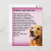 ゴールデンレトリーバーシスターポエム ポストカード (正面/裏面)