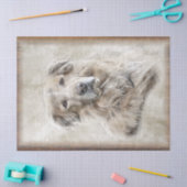 ゴールデンレトリーバードッグウォーターカラー 薄葉紙 (クラフト)