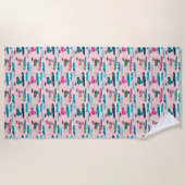 ゴールデンレトリーバードッグサーフィンビーチタオル ビーチタオル (正面)