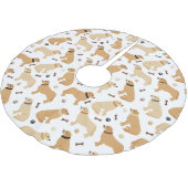 ゴールデンレトリーバーボーンズ&ポーズブラシ仕上げポリエステル ブラッシュドポリエステルツリースカート (アングル)