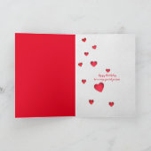 ゴールデンレトリーバー口紅キス誕生日 カード (内部)