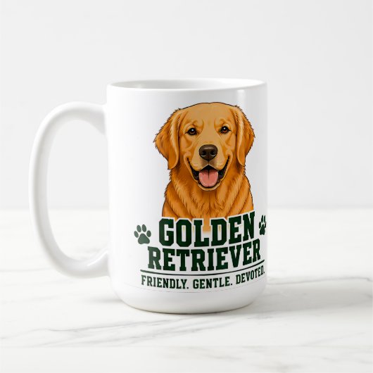 🐾 ゴールデンレトリーバー好き 🐾 コーヒーマグカップ (左)