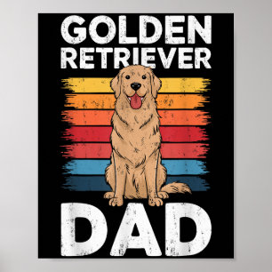 ゴールデンレトリーバー パパ Tシャツ メンズ お父さん 犬好き 太め ポスター