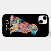 ゴールデンレトリーバー ペット 犬 抽象的な花 カスタム Case-Mate iPhoneケース (裏面 (横))