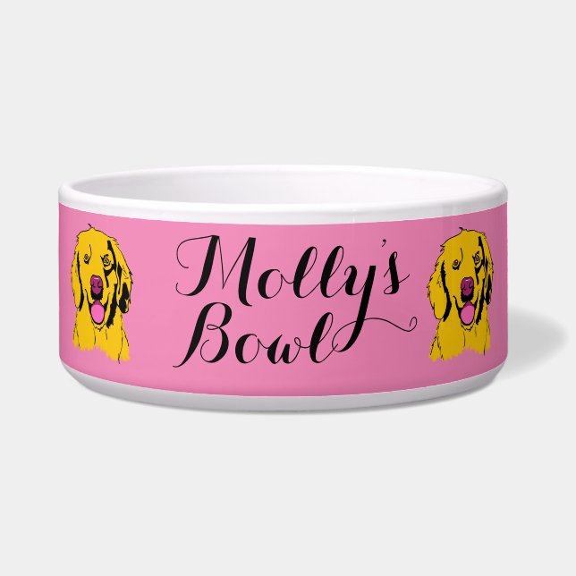 ゴールデンレトリーバー ポップアート ボウル (正面)