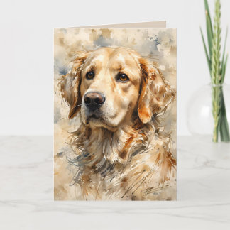 ゴールデンレトリーバー 犬 アート デザイン カード
