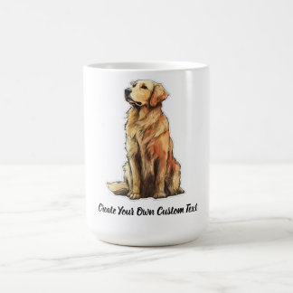 ゴールデンレトリーバー 犬 オリジナルテキスト作成 コーヒーマグカップ