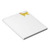 ゴールデンレトリーブカラーシルエット ノートパッド (アングル)