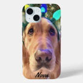 ゴールデンレトリーブクリスマスの電話ケース Case-Mate iPhoneケース (裏面)