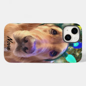 ゴールデンレトリーブクリスマスの電話ケース Case-Mate iPhoneケース (裏面 (横))