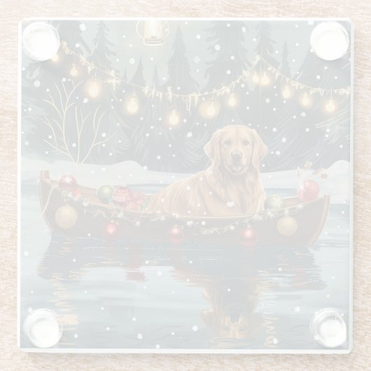 ゴールデンレトリーブクリスマスフェスティバル航海 ガラスコースター (裏面)