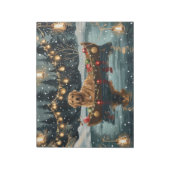 ゴールデンレトリーブクリスマスフェスティバル航海 ノートパッド (回転)