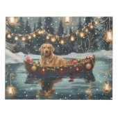 ゴールデンレトリーブクリスマスフェスティバル航海 ノートパッド (正面)