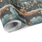 ゴールデンレトリーブクリスマスフェスティバル航海 ラッピングペーパー (ロールコーナー)