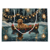 ゴールデンレトリーブクリスマスフェスティバル航海 ラージペーパーバッグ (正面)