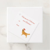 ゴールデンレトリーブクリスマスラベル フェイバータグ (インサイチュ)