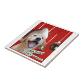 ゴールデンレトリーブクリスマス タイル (側面)