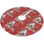 ゴールデンレトリーブクリスマス ブラッシュドポリエステルツリースカート (アングル)