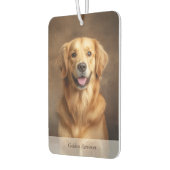 ゴールデンレトリーブドッグポートレート カーエアーフレッシュナー (左)